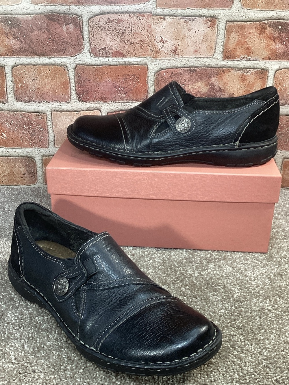 Earth Origins Tamara Tami womens black slip on loafers size 9